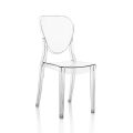 4 chaises d'extérieur et d'intérieur en polycarbonate transparent - Spinosa