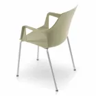 4 Chaises d'extérieur empilables en polypropylène et métal Made in Italy - Carlene Viadurini
