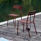 4 chaises d'extérieur empilables en métal fabriquées en Italie - Yolonda Viadurini