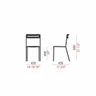 4 chaises d'extérieur empilables en métal fabriquées en Italie - Yolonda Viadurini