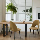 4 chaises d'intérieur en tissu effet velours différentes couleurs - Corvina Viadurini