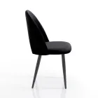 4 chaises d'intérieur en tissu effet velours différentes couleurs - Corvina Viadurini