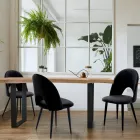 4 chaises d'intérieur en tissu effet velours différentes couleurs - Corvina Viadurini