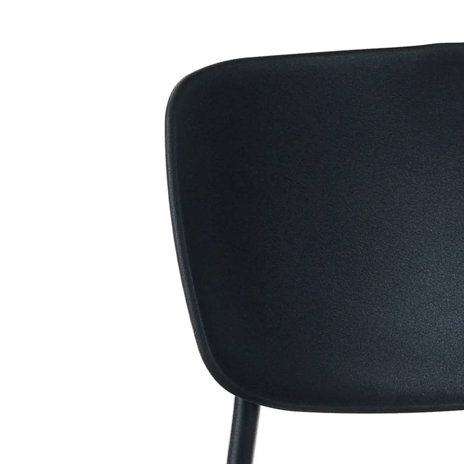 4 chaises de salle à manger en acier et polypropylène - Aquila Viadurini