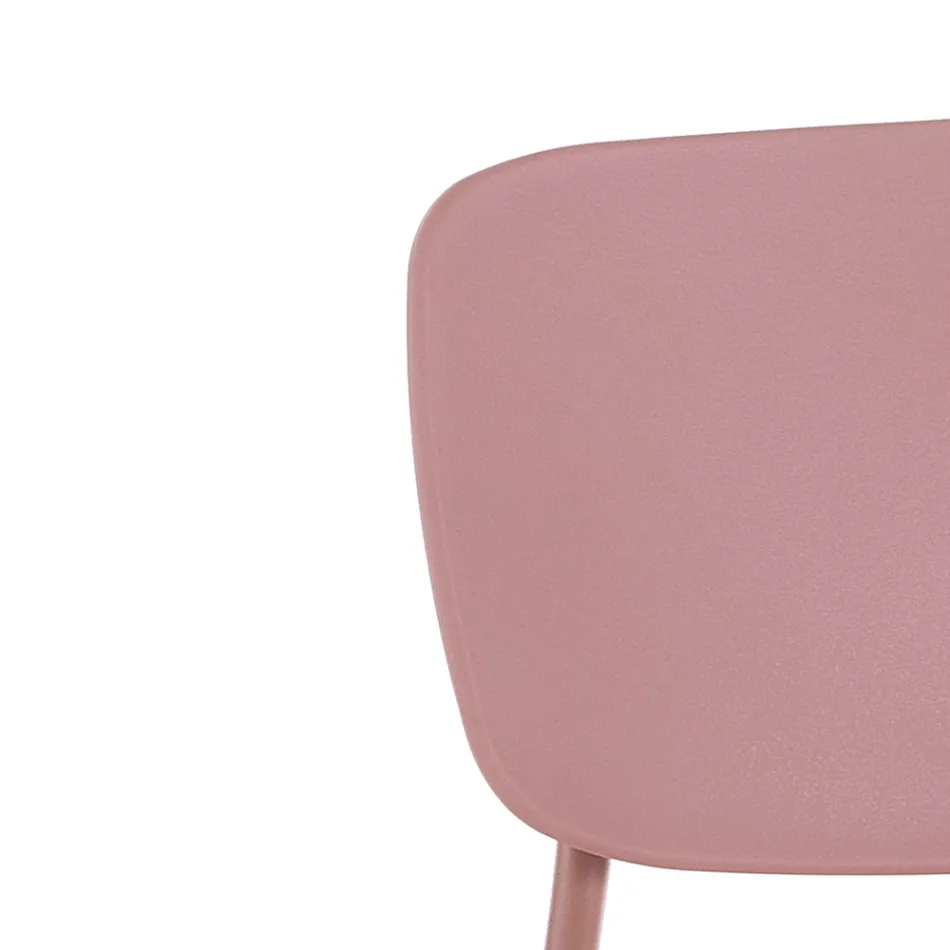 4 chaises de salle à manger en acier et polypropylène - Aquila Viadurini