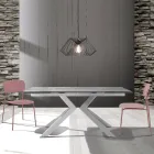 4 chaises de salle à manger en acier et polypropylène - Aquila Viadurini