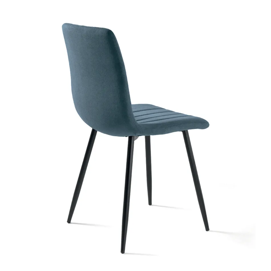 4 fauteuils de salon avec assises en tissu rembourré de différentes couleurs - Impeto Viadurini