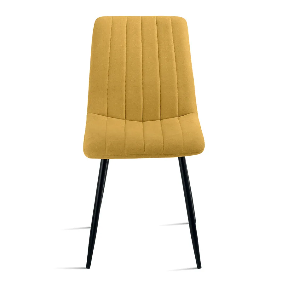 4 fauteuils de salon avec assises en tissu rembourré de différentes couleurs - Impeto Viadurini