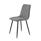 4 fauteuils de salon avec assises en tissu rembourré de différentes couleurs - Impeto Viadurini