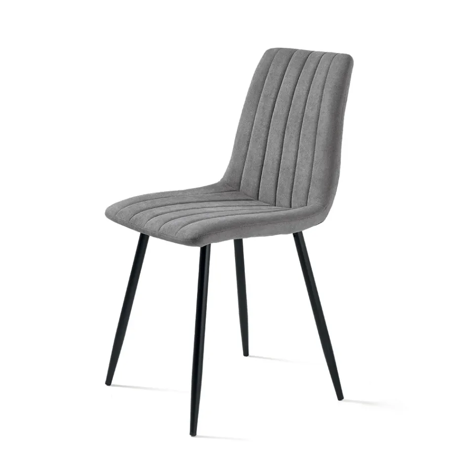 4 fauteuils de salon avec assises en tissu rembourré de différentes couleurs - Impeto Viadurini