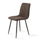 4 fauteuils de salon avec assises en tissu rembourré de différentes couleurs - Impeto Viadurini