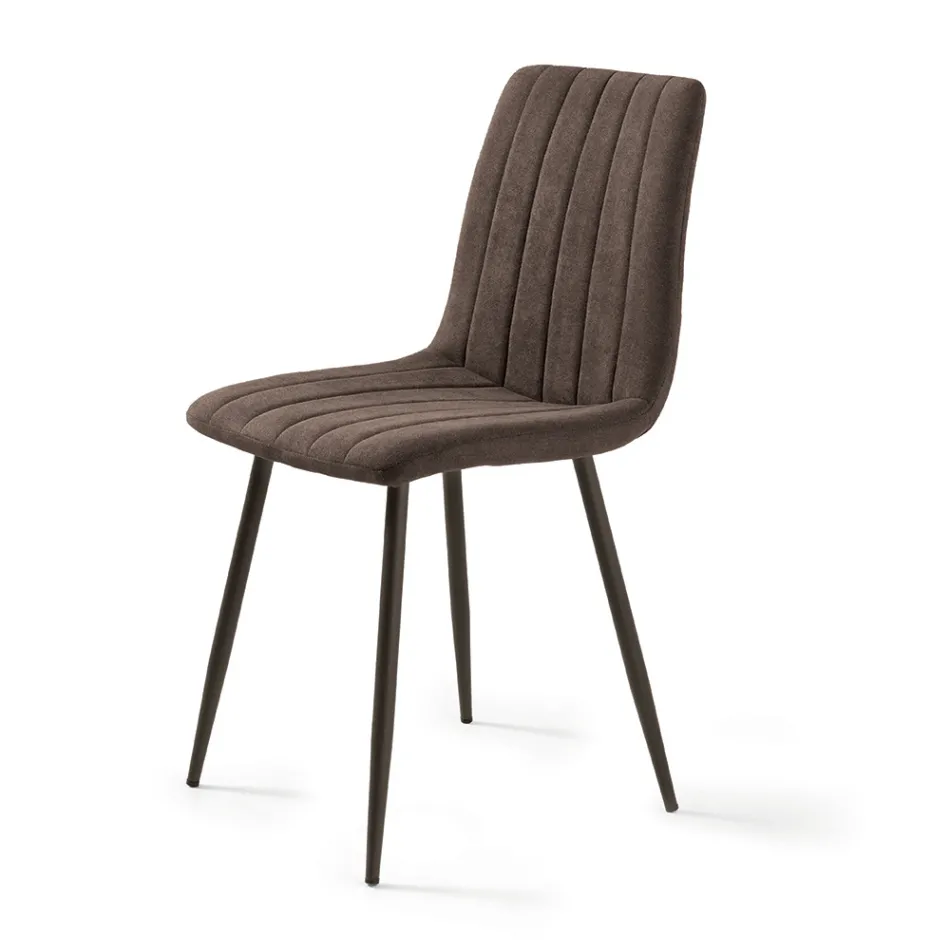 4 fauteuils de salon avec assises en tissu rembourré de différentes couleurs - Impeto Viadurini