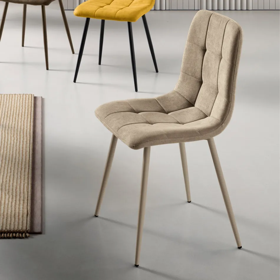 4 fauteuils de salon avec assises en tissu de différentes couleurs - Tendances actuelles Viadurini