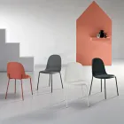 4 chaises de salon en polypropylène avec structure en métal - Dinamo Viadurini