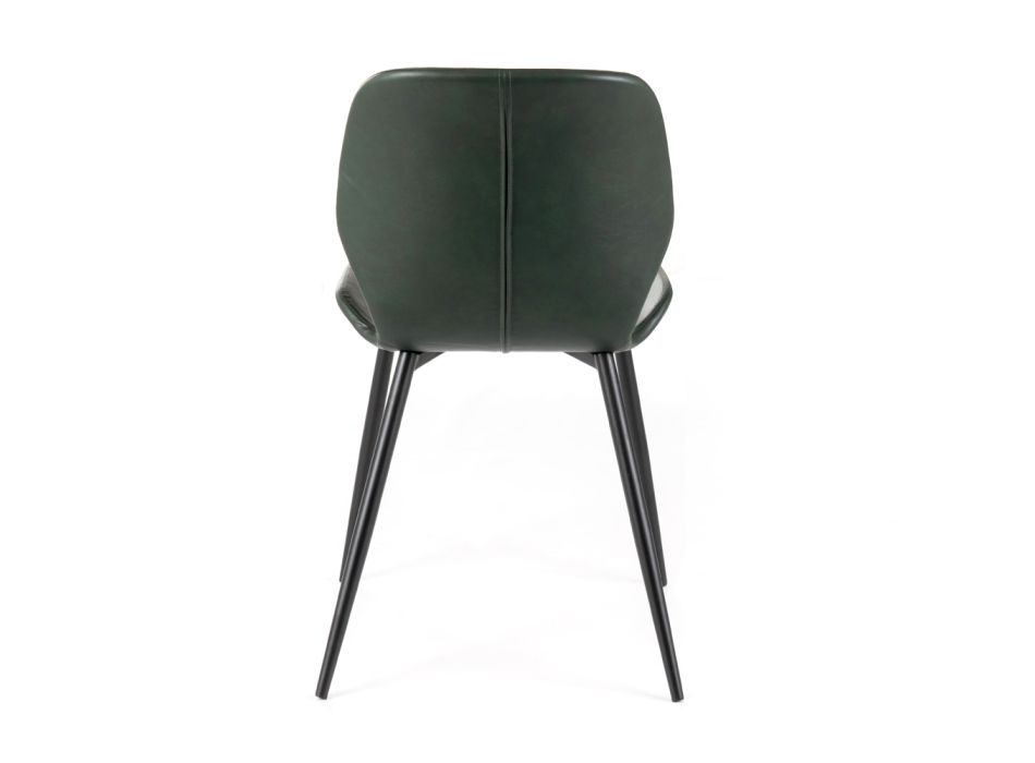 4 chaises de salon au toucher doux de différentes couleurs et pieds en métal - Spritz Viadurini