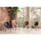 4 chaises de salon au toucher doux de différentes couleurs et pieds en métal - Spritz Viadurini