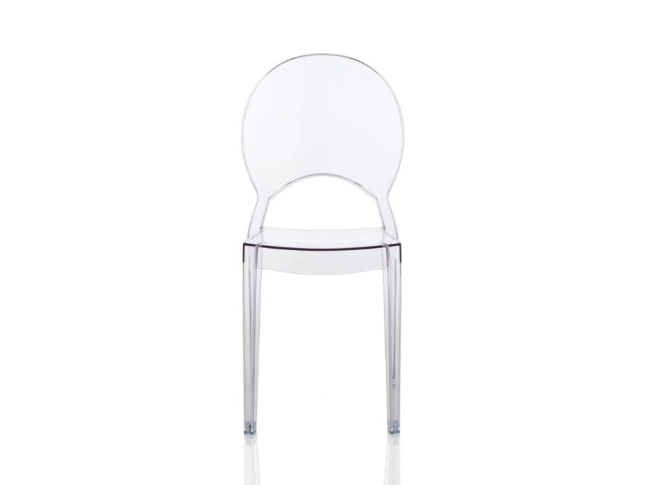 4 chaises empilables d'extérieur et d'intérieur en polycarbonate - Cheval Viadurini