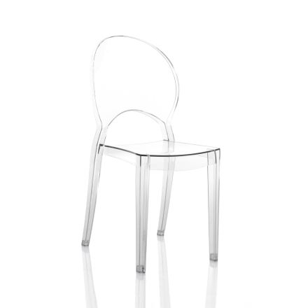 4 chaises empilables d'extérieur et d'intérieur en polycarbonate - Cheval Viadurini
