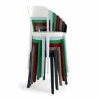 4 chaises d'extérieur empilables en polypropylène Made in Italy Design - Alexus Viadurini