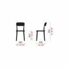 4 chaises d'extérieur empilables en polypropylène Made in Italy Design - Alexus Viadurini