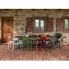 4 chaises d'extérieur empilables en polypropylène Made in Italy Design - Alexus Viadurini