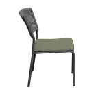 4 chaises de jardin empilables en aluminium et corde - Lunaris Viadurini