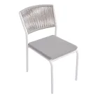 4 chaises de jardin empilables en aluminium et corde - Lunaris Viadurini