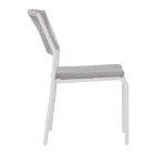 4 chaises de jardin empilables en aluminium et corde - Lunaris Viadurini