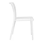 Lot de 4 chaises de jardin empilables en polypropylène et fibre de verre - Orelia Viadurini