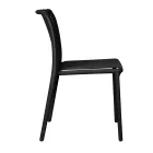 4 chaises de jardin empilables en polypropylène et fibre de verre - Orelia Viadurini