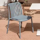 Lot de 4 chaises de jardin empilables en polypropylène et fibre de verre - Orelia Viadurini