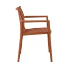 Lot de 4 chaises de jardin empilables en polypropylène résistant aux UV - Ondara Viadurini