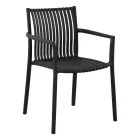 Lot de 4 chaises de jardin empilables en polypropylène résistant aux UV - Ondara Viadurini