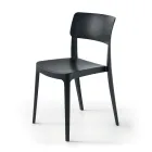 Lot de 4 chaises de salon empilables en polypropylène de différentes couleurs - Slancio Viadurini