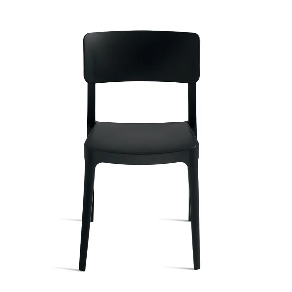 Lot de 4 chaises de salon empilables en polypropylène de différentes couleurs - Slancio Viadurini