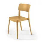 Lot de 4 chaises de salon empilables en polypropylène de différentes couleurs - Slancio Viadurini
