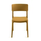 Lot de 4 chaises de salon empilables en polypropylène de différentes couleurs - Slancio Viadurini