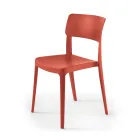 Lot de 4 chaises de salon empilables en polypropylène de différentes couleurs - Slancio Viadurini