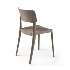 Lot de 4 chaises de salon empilables en polypropylène de différentes couleurs - Slancio Viadurini