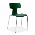 4 chaises empilables en métal et polypropylène fabriquées en Italie - Clarinda