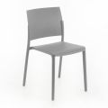 4 chaises empilables entièrement en polypropylène de différentes couleurs - Mojito