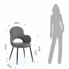 4 Chaises en Cuir Synthétique en Différentes Finitions - Amarante Viadurini