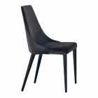 4 chaises modernes en acier avec assise rembourrée en velours fabriquées en Italie - Nirvana Viadurini