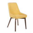 4 chaises pour le salon en tissu de différentes couleurs et bois - Vanille Viadurini