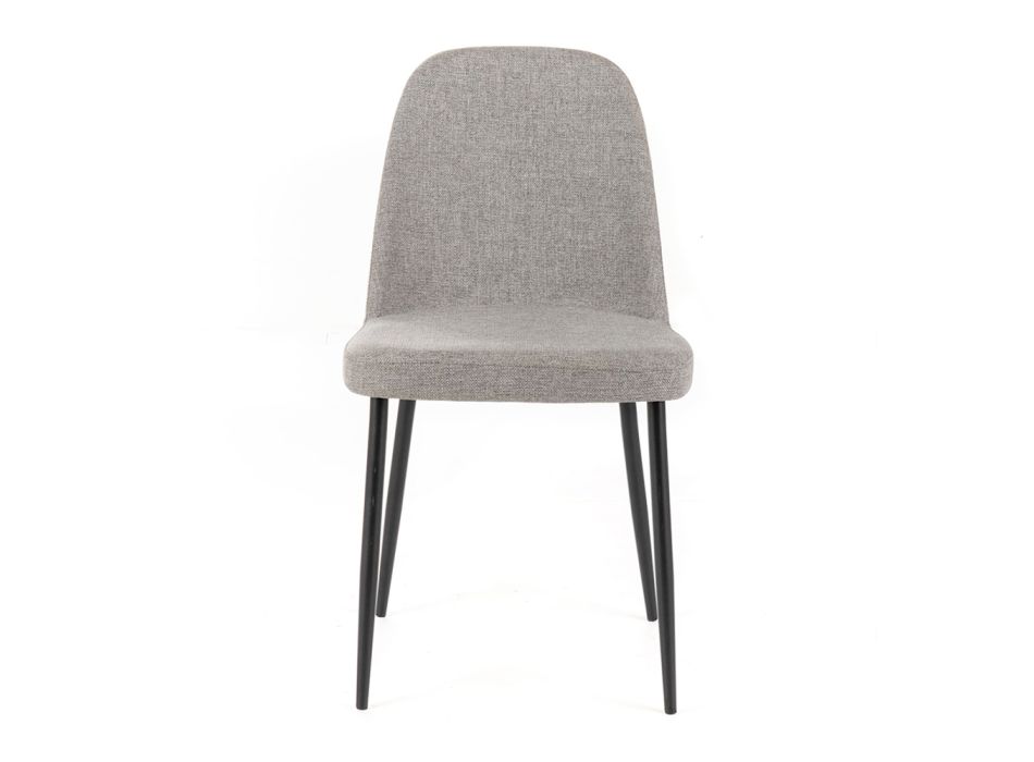 4 chaises de salon en tissu de différentes couleurs et métal - Tubéreuse Viadurini