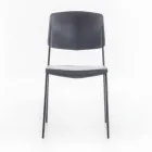 4 chaises en polypropylène de différentes finitions et métal - Daiquiri Viadurini