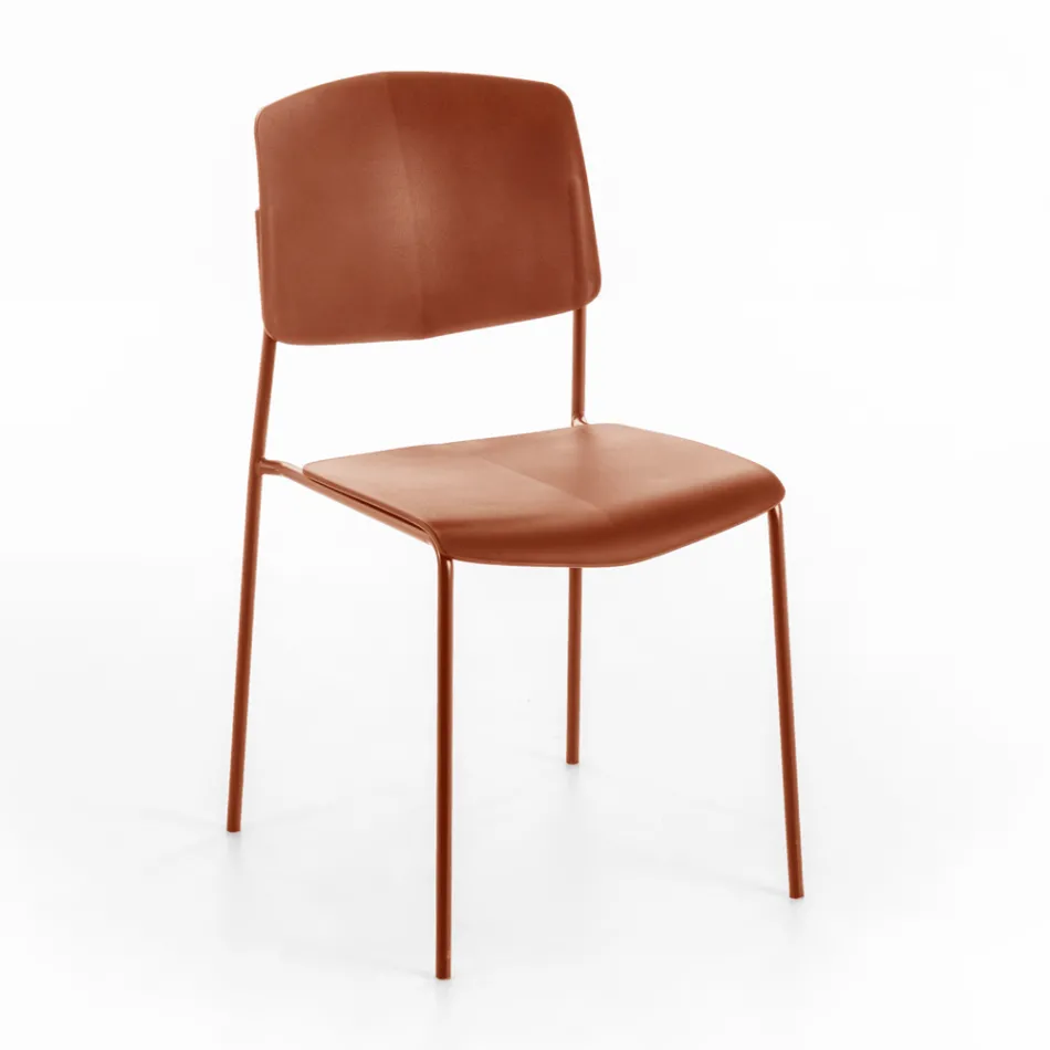 4 chaises en polypropylène de différentes finitions et métal - Daiquiri Viadurini