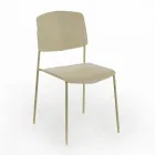 4 chaises en polypropylène de différentes finitions et métal - Daiquiri Viadurini