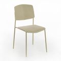4 chaises en polypropylène de différentes finitions et métal - Daiquiri