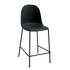 4 tabourets de salon en polypropylène et structure métallique - Dinamo Viadurini